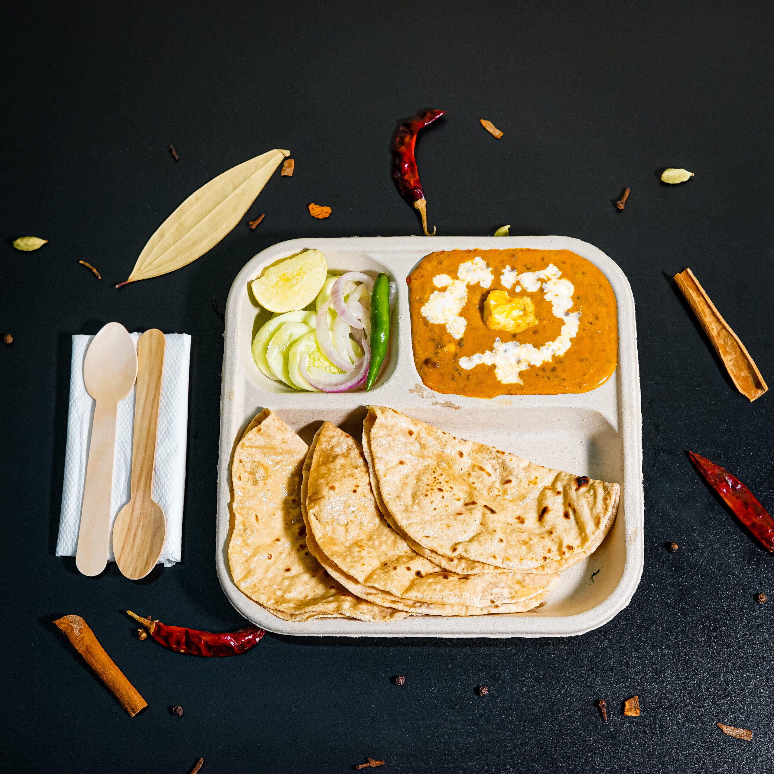 Dal Makhani With 3 Roti